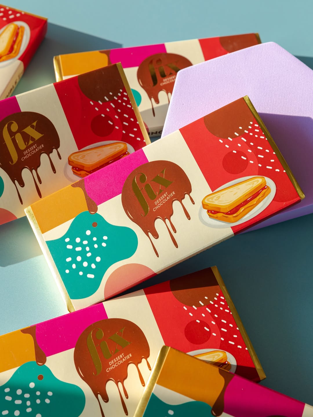 New Launch – Jam or Go Nuts | Box of 6 Peanut Butter & Jam Blondie Chocolate Bars by FIX